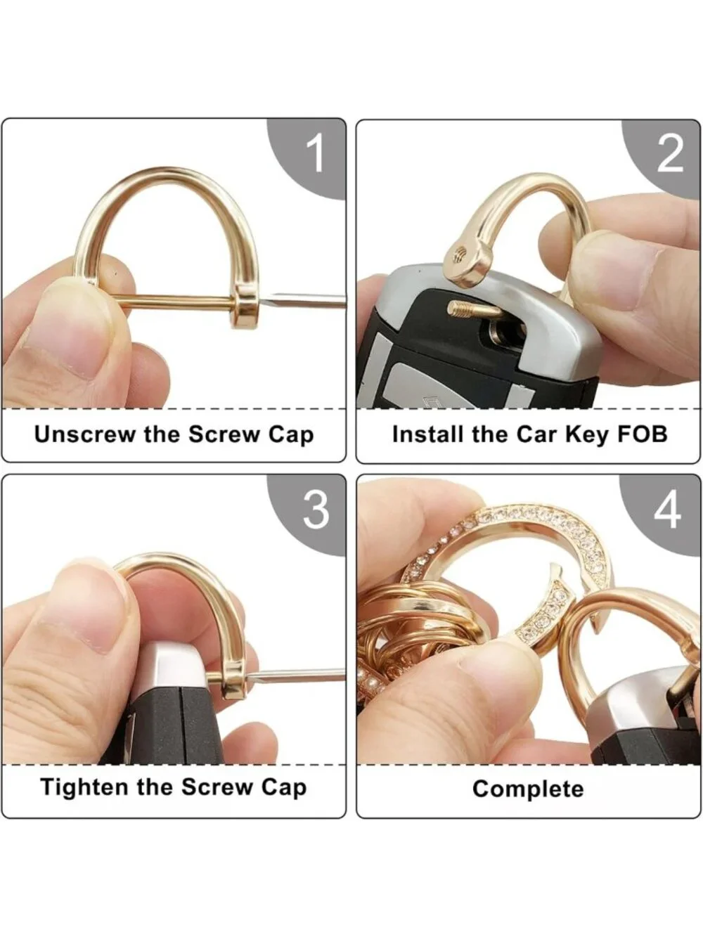 Stylish Leather Wristlet Keychain for Home & Car Keys - Functional & Chic